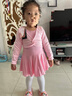 艾舞戈兒童舞蹈服空調房披肩長(cháng)袖上衣女童練功服跳舞衣坎肩外搭小外套 粉色-加絨加厚 M 碼（身高101-120cm) 曬單實(shí)拍圖