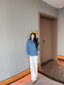Teenie Weenie小熊女裝襯衫2025年夏季新款休閑慵懶風(fēng)復古丹寧上衣 中藍色 M 曬單實(shí)拍圖