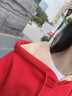 La Chapelle Sport拉夏貝爾紅色蛇年加絨連帽衛(wèi)衣女秋冬季本命年加厚保暖絨外套女裝 紅色(金蛇納福胸標(biāo)) M 160/(推薦100-115斤) 曬單實拍圖