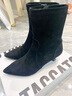 思加圖冬季新款巴黎小姐中靴時(shí)裝靴細跟氣質(zhì)加絨靴子9S002DZ5 經(jīng)典黑（絨里） 38 曬單實(shí)拍圖