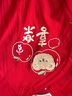拉比嬰兒連體衣新生兒衣服夾棉保暖綁帶喜慶爬服寶寶2025秋冬裝0-6月 紅色 52cm 曬單實(shí)拍圖