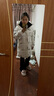 鴨鴨2025冬季最新款中長(zhǎng)款羽絨服女寬松休閑保暖加厚防寒鴨絨連帽外套 白色 L 曬單實(shí)拍圖