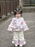 鸞雀翔女寶寶一周歲衣服冬季加絨保暖棉服兩件套冬裝加厚拜年服女童套裝 粉紫色刺繡 加厚女童過(guò)年衣服洋氣 100 身高90-100年齡2-3歲 曬單實(shí)拍圖