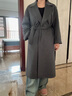 三只小山羊 【楊冪同款】經(jīng)典123 超細 雙面100純羊絨 大衣長(cháng)款女 云錦灰 S 曬單實(shí)拍圖