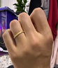 周大福碎碎冰冰黃金戒指女求婚戒指(工費(fèi):220計(jì)價(jià))EOF1216 16號(hào) 足金 約2.25g 曬單實(shí)拍圖