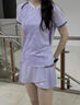 YONEX新款尤尼克斯羽毛球服 衣服yy男女T恤球衣速干短袖 210084BCR-霧紫-女款 單件上衣 M 曬單實拍圖