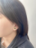 翠雅金樓和田玉耳飾女18K金鑲和田玉碧玉耳釘耳墜玉石耳環(huán) 生日節日送禮物18K金鑲和田碧玉耳釘約5MM附證書(shū) 曬單實(shí)拍圖