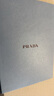 PRADA/普拉達【禮物】女士提花針織羊毛和羊絨混紡圍巾 灰色/白色 曬單實(shí)拍圖