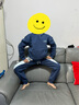 moodytiger兒長(zhǎng)褲抓絨保暖秋冬季男童運(yùn)動(dòng)褲撞色柔軟親膚女童衛(wèi)褲戶外休閑褲 翎羽藍(lán) 140 cm 曬單實(shí)拍圖