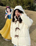 舒芳蝶（shufangdie）羽絨棉服女2025冬季新款棉襖外套韓版設計感寬松小眾學(xué)院風(fēng)棉衣女 白色 M 曬單實(shí)拍圖
