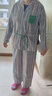 朵朵·可可100精梳棉 清爽彩條紋 中性風(fēng)家居服套裝 彩條 L (165) 曬單實(shí)拍圖