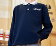 Levi's李維斯兒童POLO衫童裝男童春秋裝衛衣2025新款上衣打底長(cháng)袖 深靛藍 160 /76 【建議身高152-158cm】 曬單實(shí)拍圖