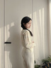 lagogo華夫格柔軟針織衫女拉谷谷2025年春季新款經(jīng)典V領(lǐng)亮片毛衣 混色 M 曬單實(shí)拍圖