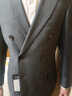 By Creations【雙排扣】純羊毛商務(wù)西服套裝男士職業(yè)通勤正裝新郎結(jié)婚禮服西裝 深灰色 48 曬單實拍圖