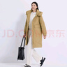 京東京造羽絨服女中長款韓版連帽女士加厚保暖寬松外套 秋葉黃色 XL 曬單實(shí)拍圖