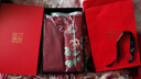 天絲巾畫2025秋冬羊毛圍巾女秋冬新款刺繡高級感圍脖生日禮物女送媽媽長輩 牡丹暗紅【禮盒裝】 曬單實拍圖
