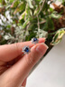 廷亮 雪花款 皇家藍藍寶石耳釘1.2克拉18K金鑲嵌鉆石彩寶耳飾 定制5個工作日 曬單實拍圖