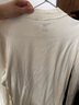 三槍（THREEGUN）半高領(lǐng)基礎(chǔ)打底衣女士新疆棉長絨棉羅紋秋冬純色內(nèi)搭長袖女打底衫 米白 XL 曬單實拍圖
