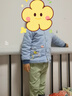 棉大班（MIANDABAN）兒童輕薄棉服春秋冬款嬰兒棉衣夾棉上衣男童寶寶棉襖內膽外套 藍色 110 CM 曬單實(shí)拍圖