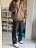 肯奈迪工裝褲春秋薄款男生直筒褲子春夏季休閑美式高街沖鋒長(cháng)褲 黑色-直筒工裝褲-常規薄款 3XL 【165-170cm】 曬單實(shí)拍圖