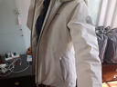 波司登（BOSIDENG）【反季】冬季羽絨服鵝絨女款短款連帽新國標90絨商場同款寬松外套 云溪白8646 L 170/92A 曬單實拍圖