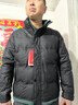 皮爾卡丹高檔冬季羽絨服男士2024新款加厚保暖韓版青年短款立領(lǐng)白鴨絨外套 黑色 XL 180 曬單實拍圖