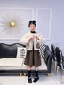 皮爾卡丹（pierre cardin）女童秋冬裙套裝新款中大童洋氣皮草小香風(fēng)外套時(shí)尚加絨毛衣連衣裙 毛衣連衣裙 160cm 曬單實(shí)拍圖