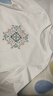 熙世界長(cháng)袖T恤女2025春季新款民族風(fēng)復古刺繡百搭寬松圓領(lǐng)體恤衫 珍珠白 M 曬單實(shí)拍圖