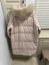 冬季新款胖mm加肥加大大碼孕婦羽絨服女過膝長款韓版寬松羽絨外套 粉色（不帶毛領） 3XL （190-220斤 曬單實拍圖