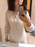 UKMRAMNANA法式漂亮連衣裙氣質(zhì)小個(gè)子仙女裙溫柔風(fēng)顯瘦打底長(zhǎng)裙子 白色 L 90-110斤 曬單實(shí)拍圖