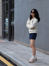 ELLE ACTIVE簡(jiǎn)約字母印花連帽衛(wèi)衣女裝秋季基礎(chǔ)百搭休閑運(yùn)動(dòng)長(zhǎng)袖套頭衛(wèi)衣 米白 S 曬單實(shí)拍圖