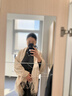 ERDOS 純羊絨單層水紋休閑簡(jiǎn)約純色圍巾女披肩 初絨 淺駝 180cmX70cm 曬單實(shí)拍圖