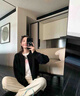 蜜樂奇小香風黑色雙拉鏈毛衣外套女秋冬加厚外搭短款針織開衫打底上衣潮 黑色 S 曬單實拍圖