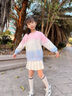 愛邁尼 AMENCL女童網(wǎng)紅炸街套裝兒童2025春秋新款漸變衛(wèi)衣兩件套大童春裝闊腿褲 4891粉漸變藍衛(wèi)衣 150 cm 曬單實拍圖