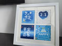 橙央DIY油畫棒畫框 生日快樂手工繪制墻上裝飾掛畫數(shù)字油畫生日禮物 原木色【四宮格+全套工具】 曬單實(shí)拍圖