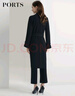 PORTS寶姿女裝 秋冬新品長(zhǎng)袖中長(zhǎng)風(fēng)衣LL9T022LWB006 黑色 S (4) 曬單實(shí)拍圖