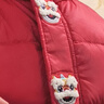 戴維貝拉女童中國風(fēng)羽絨服男童新年外套冬裝寶寶連帽上衣 曬單實(shí)拍圖