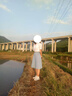 FSHE夏季牛仔半身裙子2025年裙褲a字短裙高腰百褶女夏小個子傘裙 淺藍色 S （建議80-95斤） 曬單實拍圖