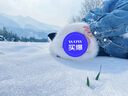 目丸冬季加厚戶外保暖毛絨狐貍耳朵帽子圍巾一體護(hù)耳帽防寒加絨帽子女 白色 曬單實(shí)拍圖