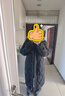 orangedesire【冰島來信】獺兔可拆卸短毛領(lǐng)長款羽絨2024冬新款 雅黑 M 曬單實拍圖