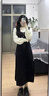 圣保美法式赫本小香風(fēng)假兩件針織連衣裙女秋冬季2025新款氣質(zhì)長裙子春秋 假兩件連衣裙 M 碼 曬單實拍圖