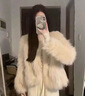 LISCN小香風(fēng)仿狐貍毛毛外套女2025新款小個(gè)子短款環(huán)保皮草毛絨絨韓版 奶茶色 M 曬單實(shí)拍圖