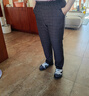 俞兆林媽媽裝加絨褲子女中老年人棉褲加厚奶奶款冬季外穿加肥加大保暖褲 灰格子-[羊羔絨] 6XL （建議155-170斤） 曬單實(shí)拍圖