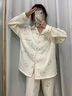 另約2024新款睡衣女士春秋夏季云朵棉長(cháng)袖夏天可外穿帶胸墊一體家居服 S34-9 小兔兔 M 曬單實(shí)拍圖