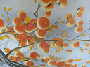 墨派 手繪油畫(huà)玄關(guān)裝飾畫(huà)豎版花開(kāi)富貴入戶走廊過(guò)道背景墻壁畫(huà)免打孔 柿柿如意 A 款 80*160cm精致手繪 曬單實(shí)拍圖