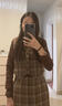 Olrain歐芮兒格紋時(shí)尚套裝女冬季新款學(xué)院風(fēng)馬甲兩件套裝裙 格子 M 曬單實(shí)拍圖