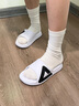 匹克態(tài)極拖鞋女鞋夏季外穿運動(dòng)拖鞋防滑沙灘鞋女情侶厚底時(shí)尚涼拖鞋子 【女款】款A-撞色-大白 2 35 曬單實(shí)拍圖