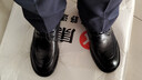 康奈【褶理系列】休閑皮鞋男新款冬季加絨短靴子正裝鞋18247035 黑色 42 曬單實(shí)拍圖