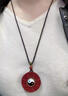 泰聚福朱砂吊墜女真品本命年高含量紫金砂太極八卦項鏈高含量紫金砂禮物 朱砂珠鏈款 【配精美包裝】 曬單實(shí)拍圖