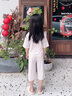 英氏（YEEHOO）50S蘭精莫代爾春夏透氣不悶汗兒童家居服舒適圓領(lǐng)七分袖女童睡衣 曬單實(shí)拍圖